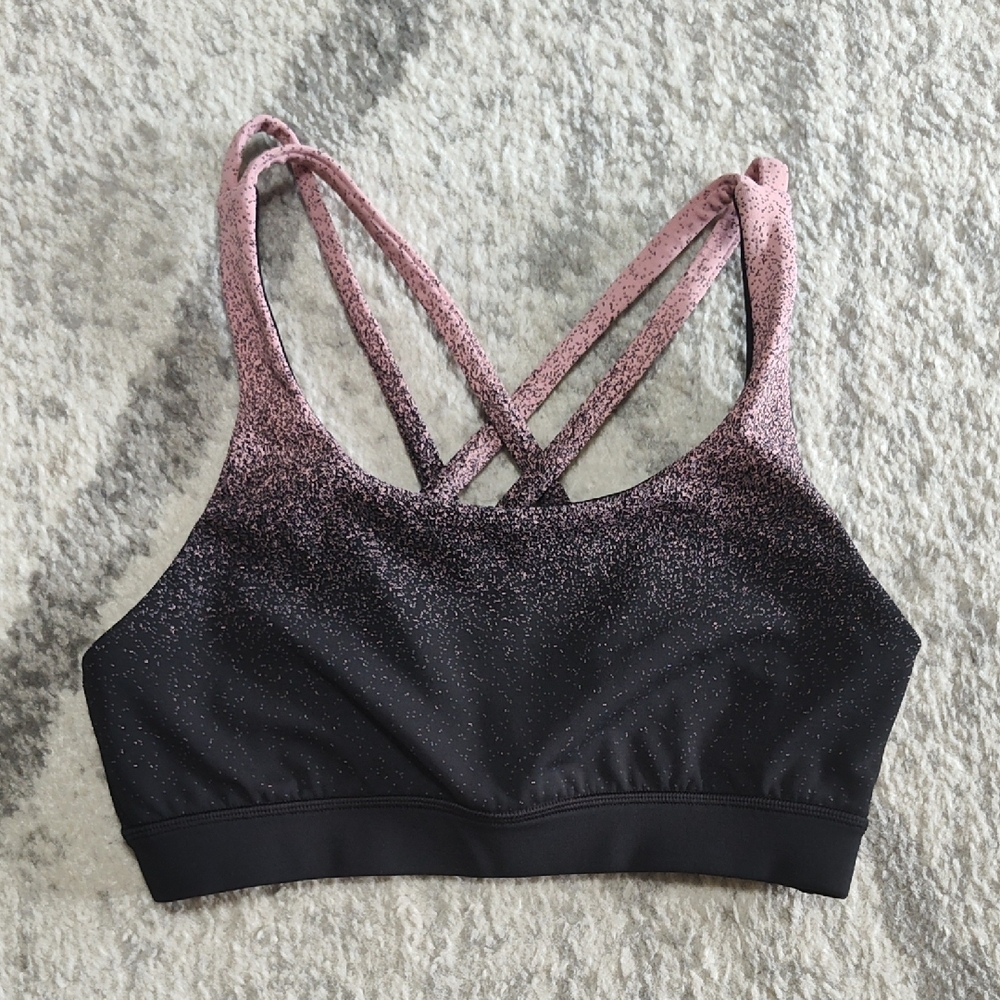 Lululemon Athletica Energy Sports Bra In Ombre Speckle Print, Size 6